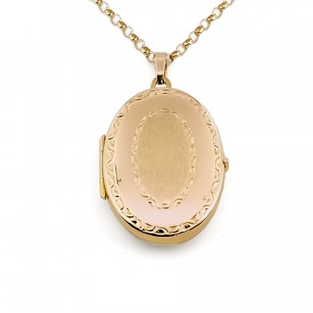 9ct gold 5.6g 18 inch Locket with chain